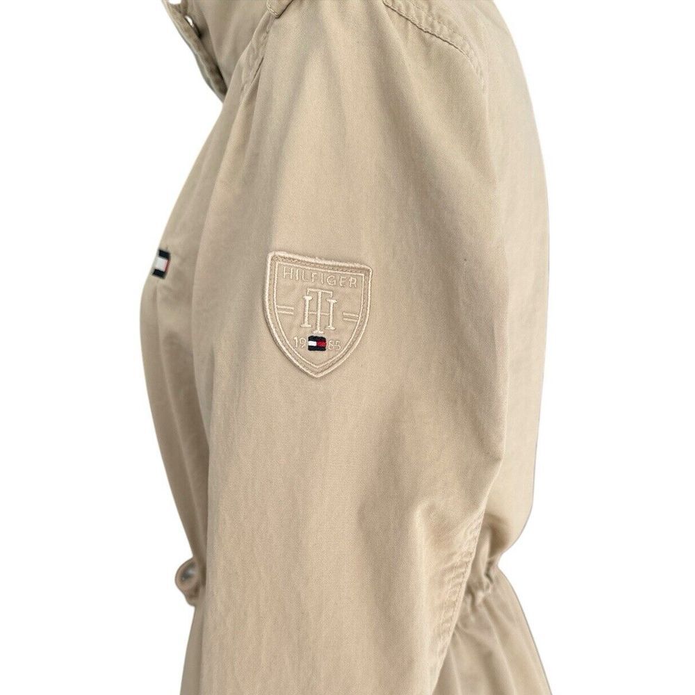 Tommy Hilfiger Women's Hooded Cinched Twill‎ Jacket, 100% Cotton, Tan, Size L - Picture 6 of 16